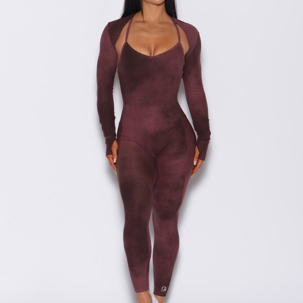 Bombshell Sportswear Sculpt Bodysuit with matching Shrug Small S Port